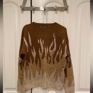 Brown Flame Sweater